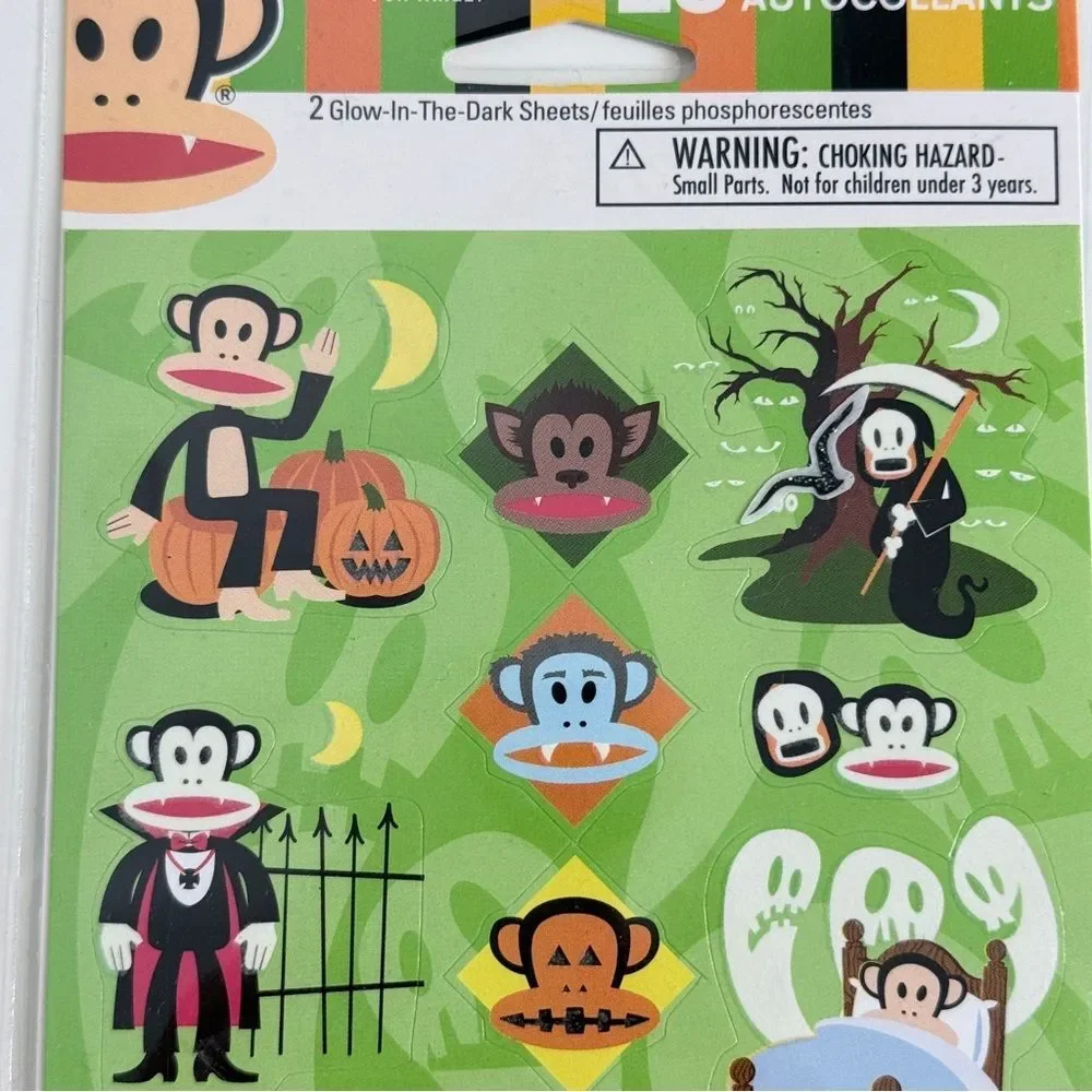 Paul Frank 28 Halloween Sticker Set NIP